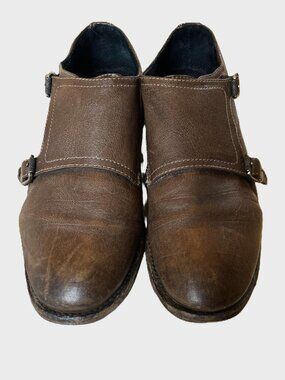 Women's Frye Double Monk Strap Leather Dress shoes